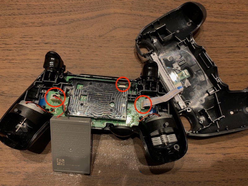 PS4コントローラー分解 接続